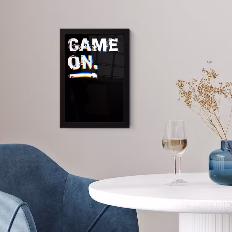 Poster met lijst - Gaming - Game - Spreuken - Quotes - Game on — 2