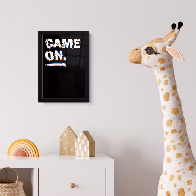 Poster met lijst - Gaming - Game - Spreuken - Quotes - Game on — 5