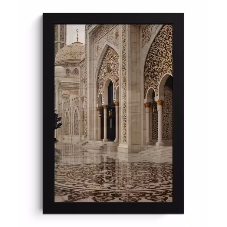 Poster met lijst - Gouden details - Marmer - Islamitisch — 1