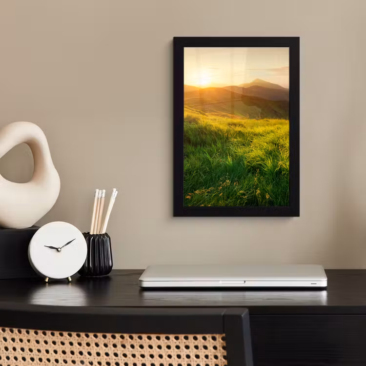 Poster met lijst - Gras - Heuvels - Zon - Natuur - Landschap — 3