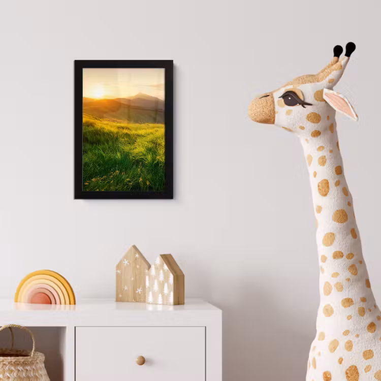 Poster met lijst - Gras - Heuvels - Zon - Natuur - Landschap — 5