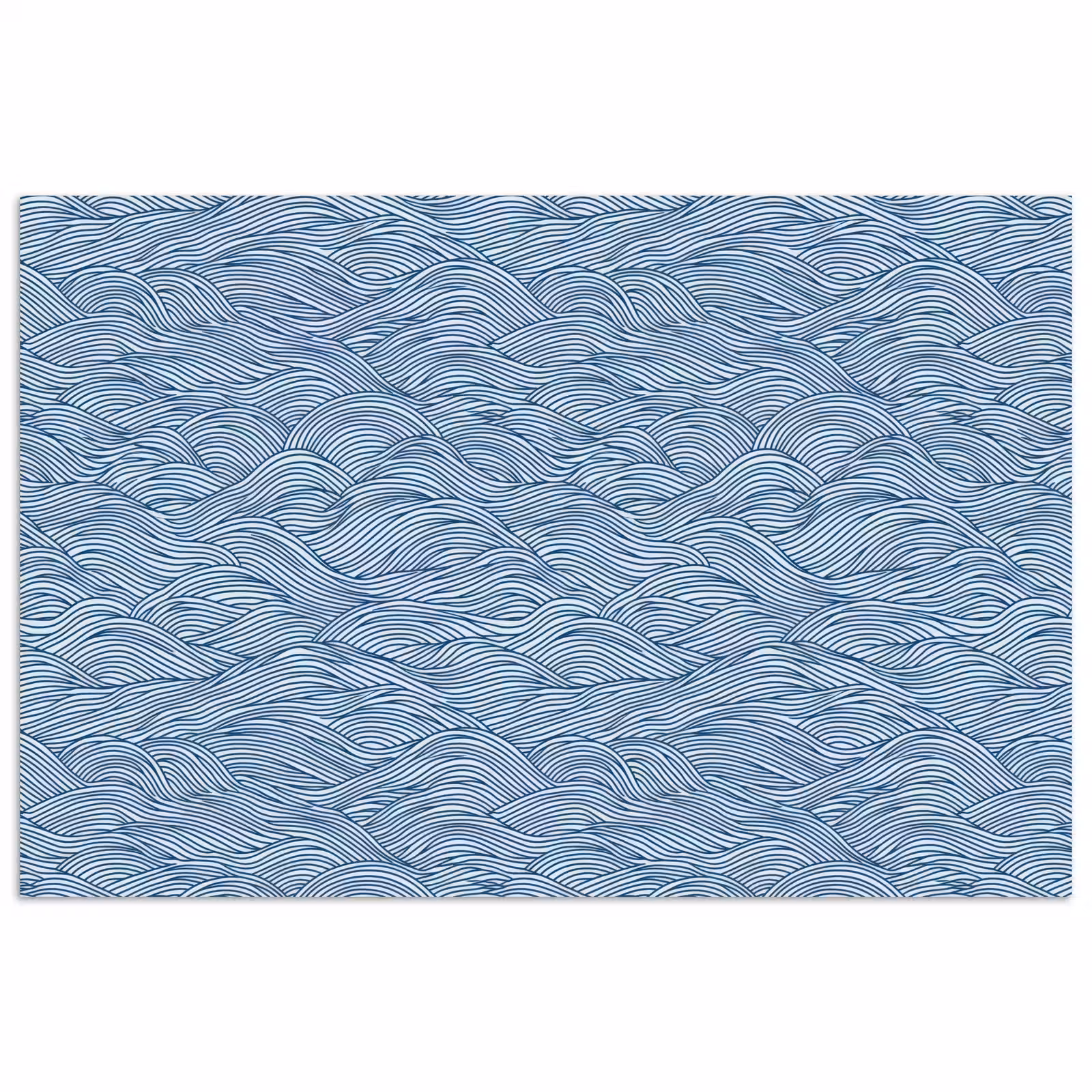 Poster - Golven - Ritmisch - Blauw — 1