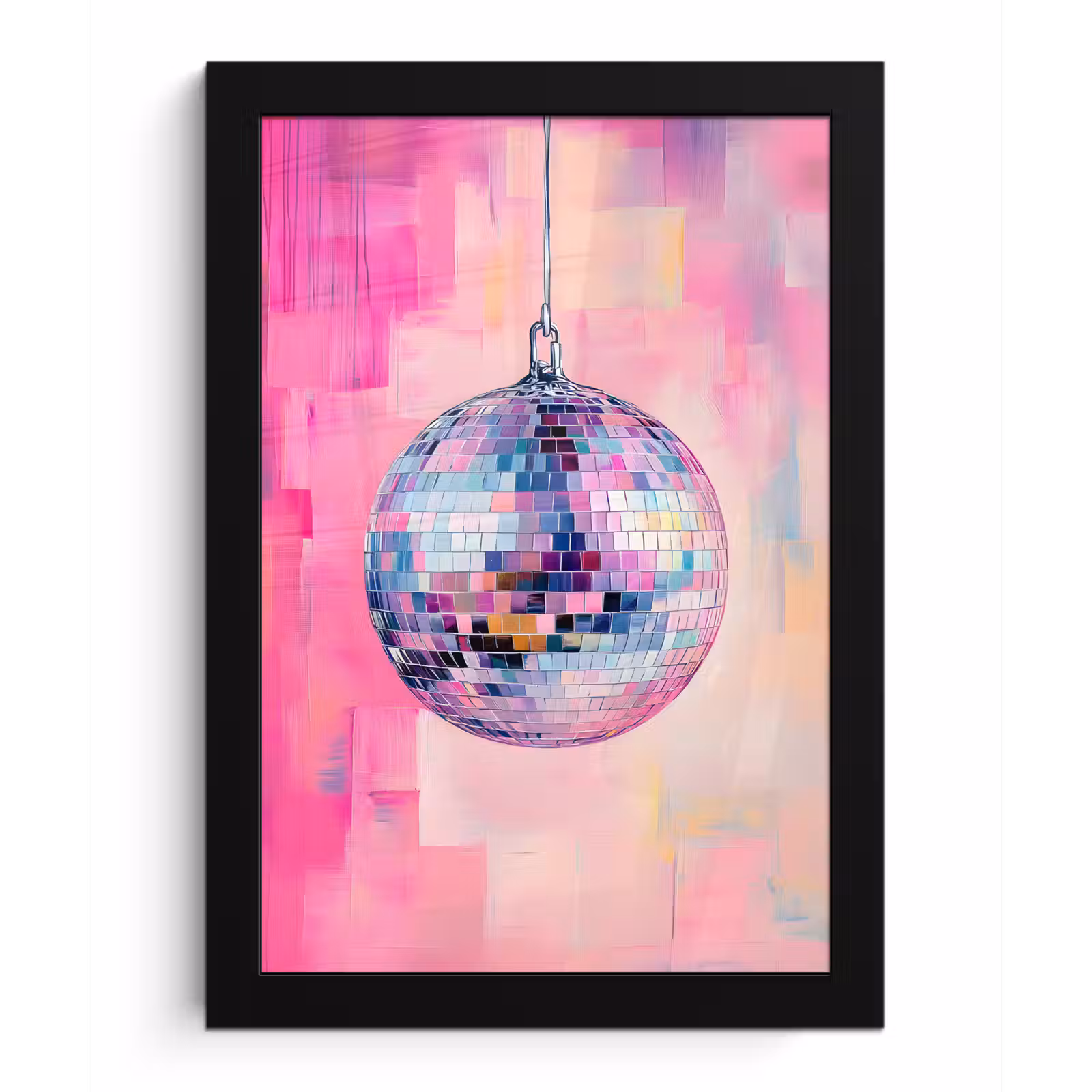Poster met lijst - Discobal - Pink - Verf — 1