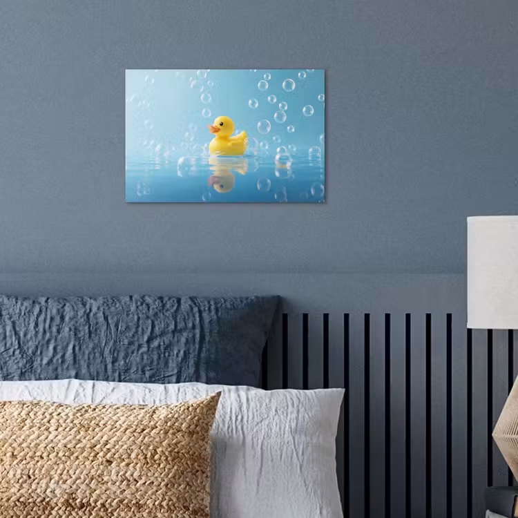 Poster - Bubbels - Badeend - Geel — 3