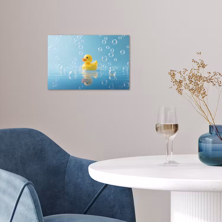 Poster - Bubbels - Badeend - Geel — 4