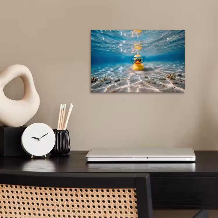 Poster - Duikbril - Eend - Water — 2