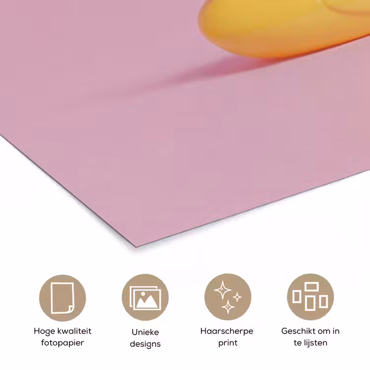 Poster - Eendjes - Vrolijk - Roze — 5