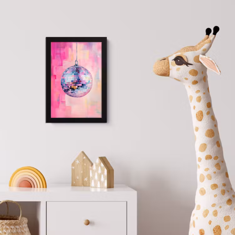 Poster met lijst - Discobal - Pink - Verf — 5