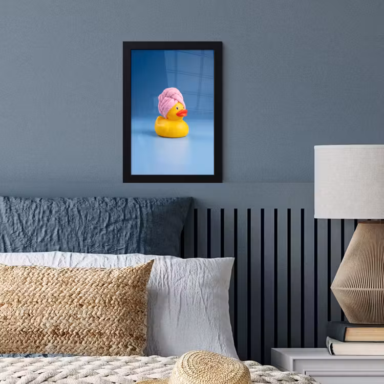 Poster met lijst - Badeend - Handdoek - Blauw — 4