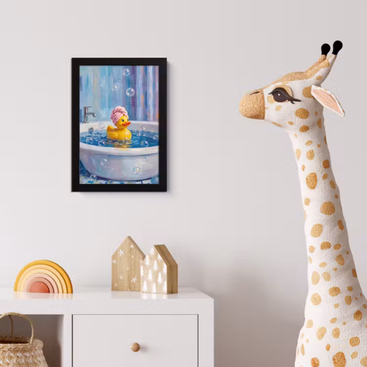 Poster met lijst - Creatief - Badeend - Kleurrijk — 5