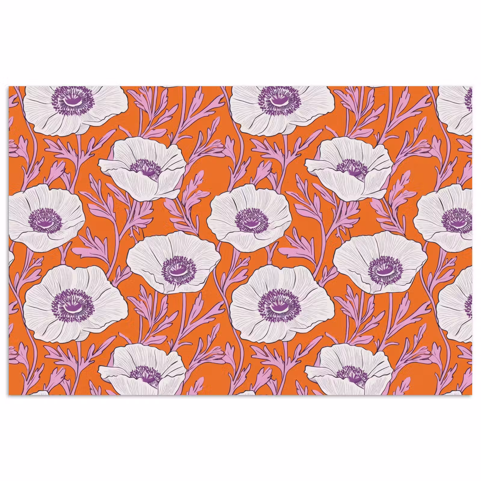 Poster - Bloemen - Grafisch - Oranje — 1