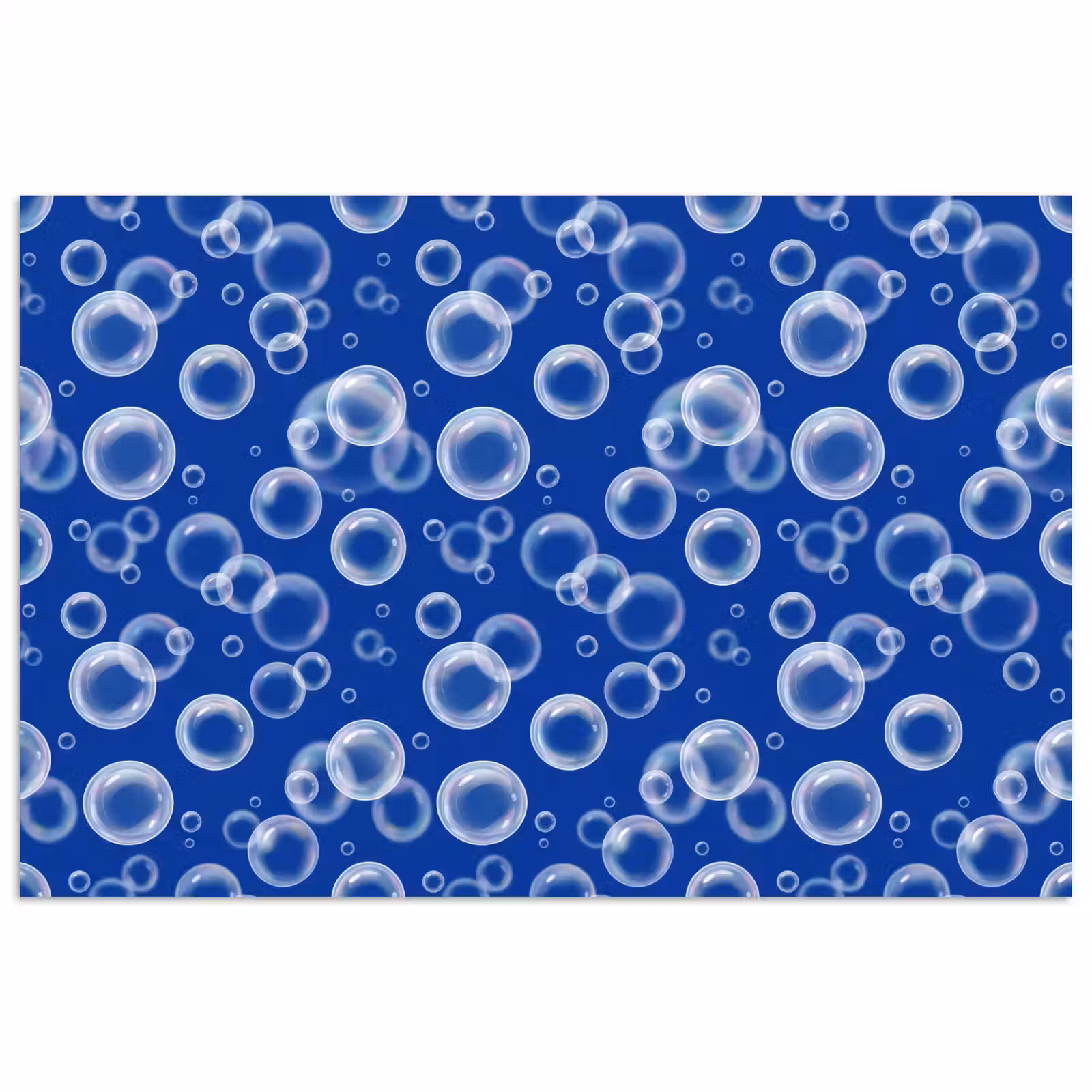 Poster - Bubbels - Patroon - Blauw — 1