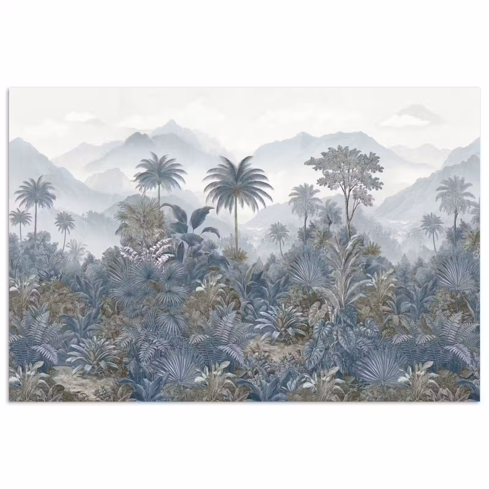 Poster - Jungle - Landschap - Blauw — 1