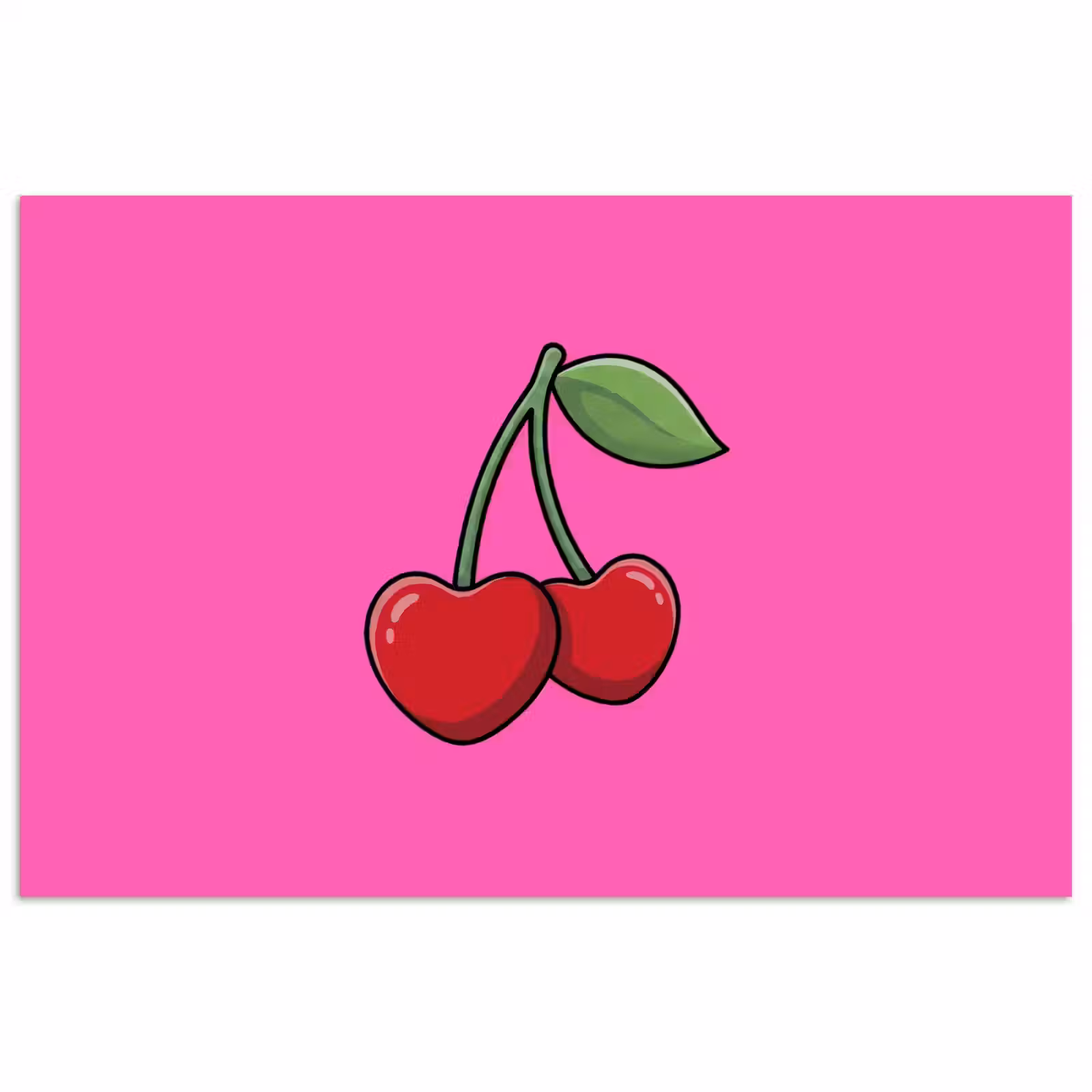 Poster - Kers - Roze - Fruit — 1
