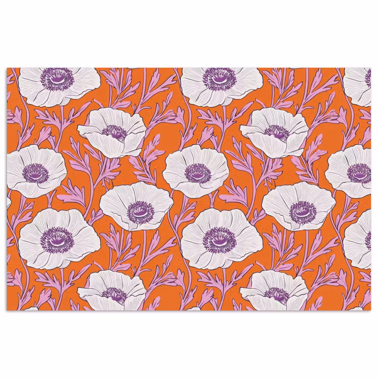Poster - Bloemen - Grafisch - Oranje — 1
