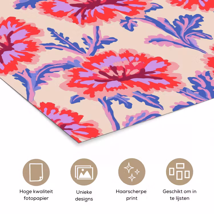 Poster - Bloemen - Patroon - Meerkleurig — 5