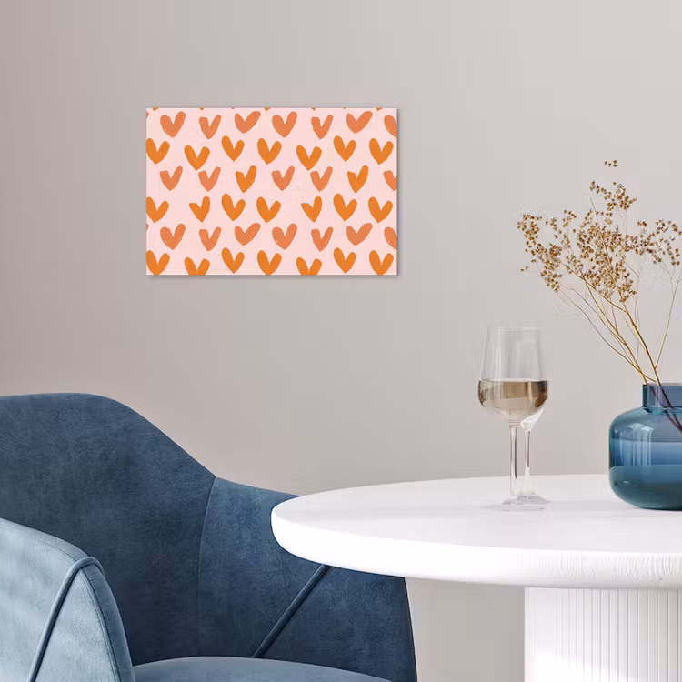 Poster - Hartjes - Getekend - Oranje — 4