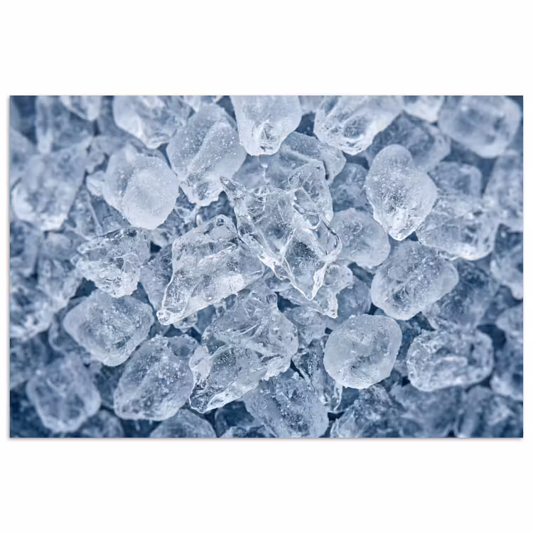 Poster - Ijsblokjes - Water - Blauw — 1