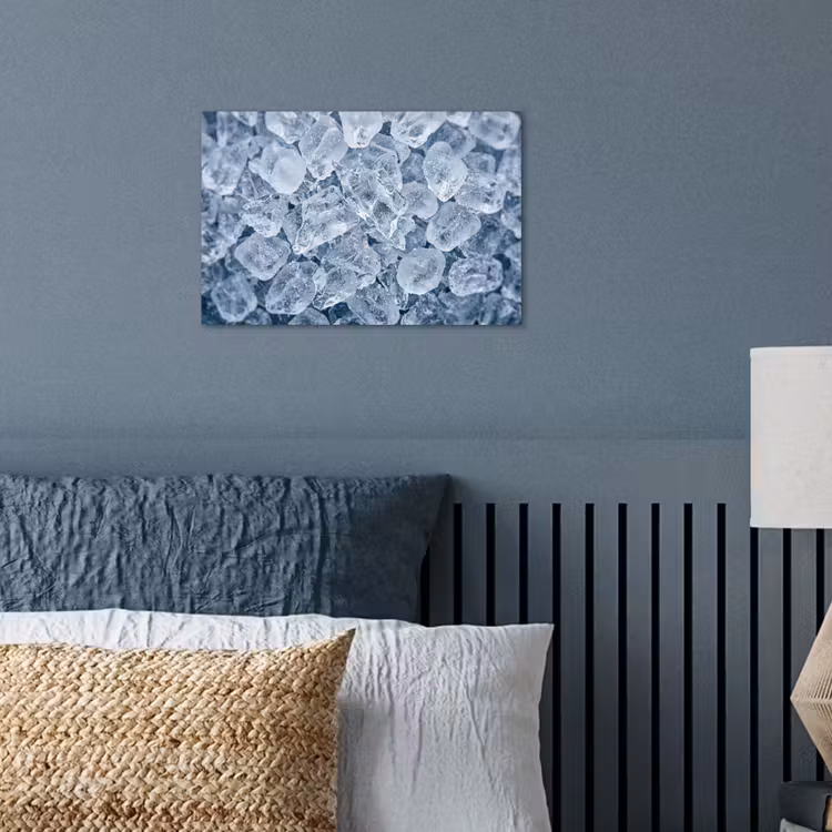 Poster - Ijsblokjes - Water - Blauw — 3