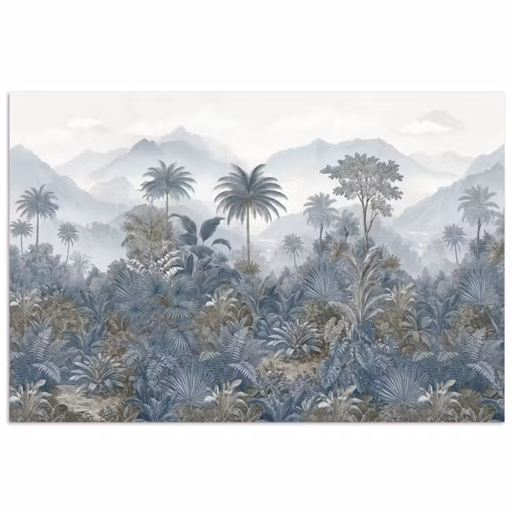 Poster - Jungle - Landschap - Blauw — 1