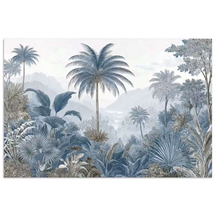 Poster - Jungle - Modern - Blauw - Groen — 1