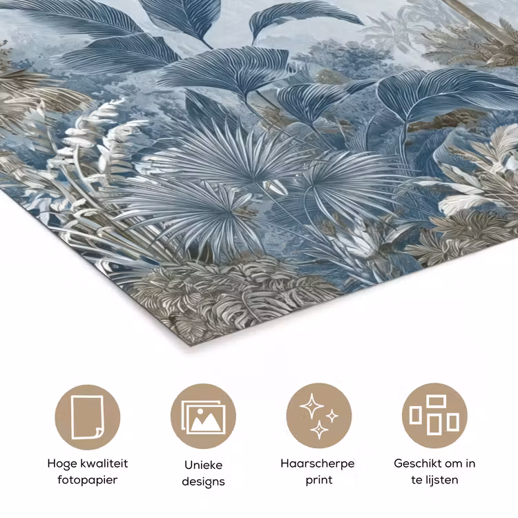 Poster - Jungle - Modern - Blauw - Groen — 5
