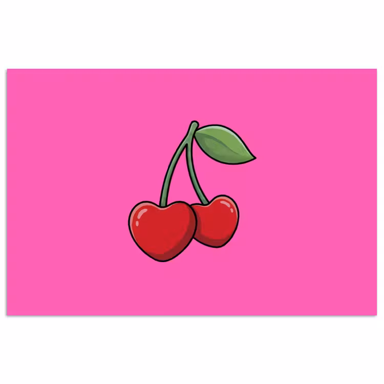 Poster - Kers - Roze - Fruit — 1