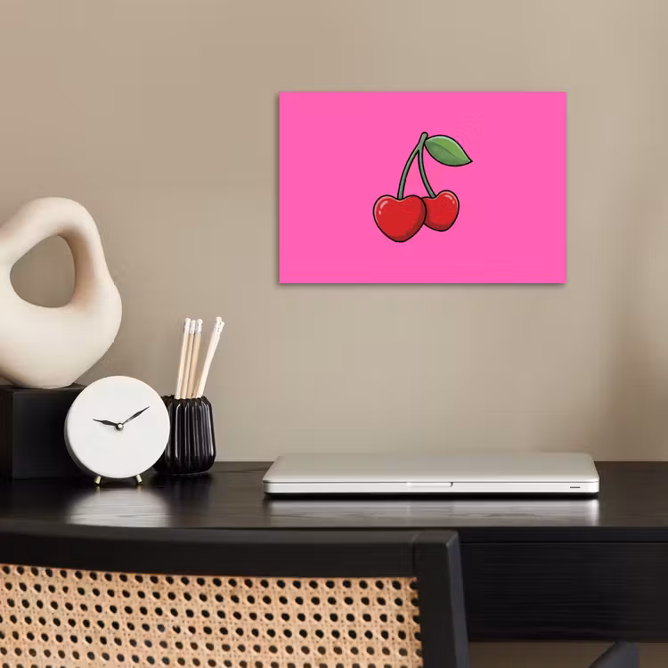 Poster - Kers - Roze - Fruit — 2
