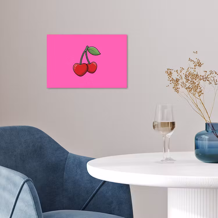 Poster - Kers - Roze - Fruit — 4