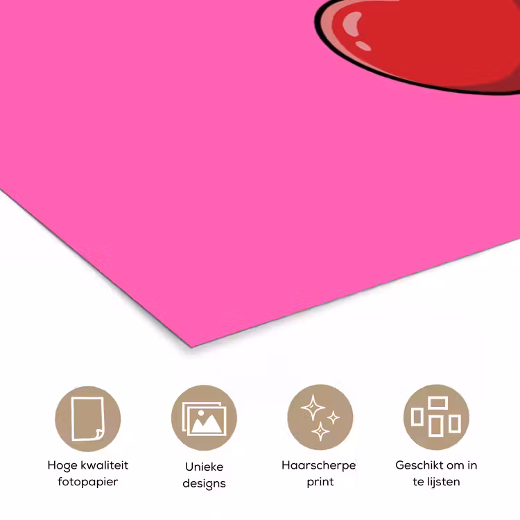 Poster - Kers - Roze - Fruit — 5