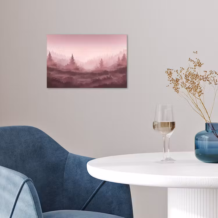 Poster - Landschap - Mistig - Roze — 4