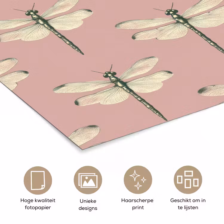 Poster - Lillibellen - Patroon - Roze — 5
