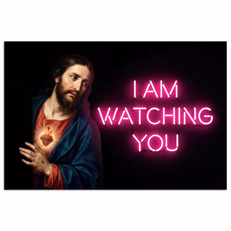 Poster - Man - Tekst - Neon — 1