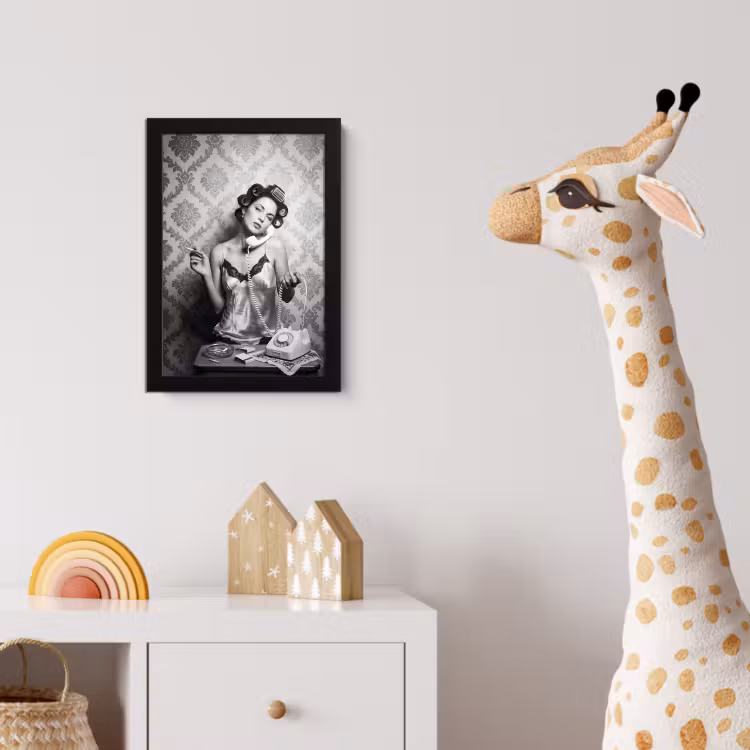 Poster met lijst - Chic - Vrouw - Zwart - Wit — 5