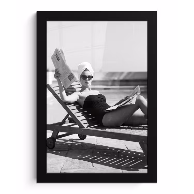 Poster met lijst - Glamour - Modern - Zwart - Wit — 1