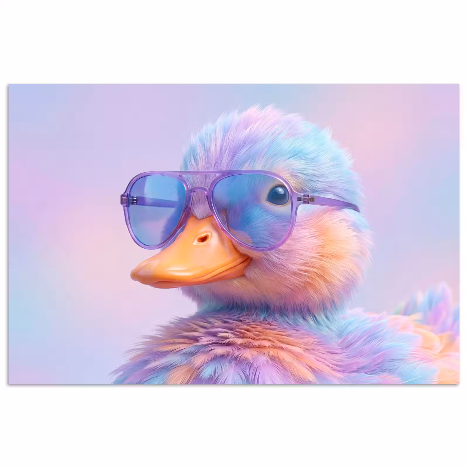 Poster - Eend - bril - Pastel — 1
