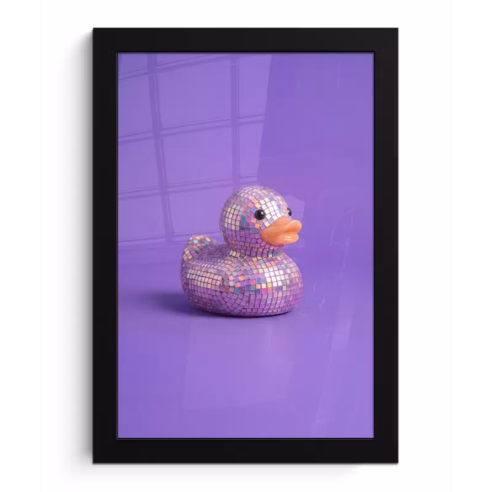 Poster met lijst - Disco - Eend - Paars — 1