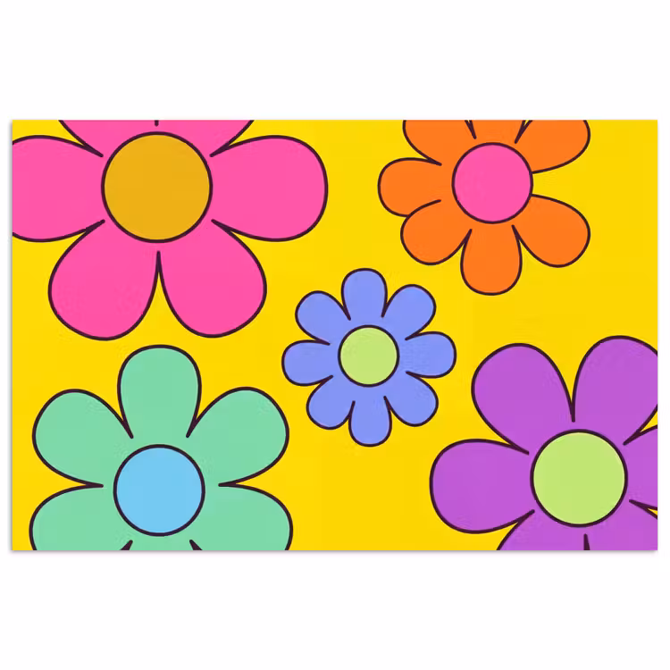 Poster - Bloemen - Illustratie - Kleurrijk — 1