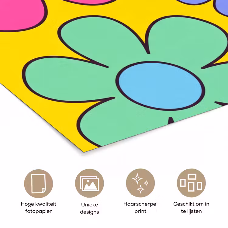 Poster - Bloemen - Illustratie - Kleurrijk — 5
