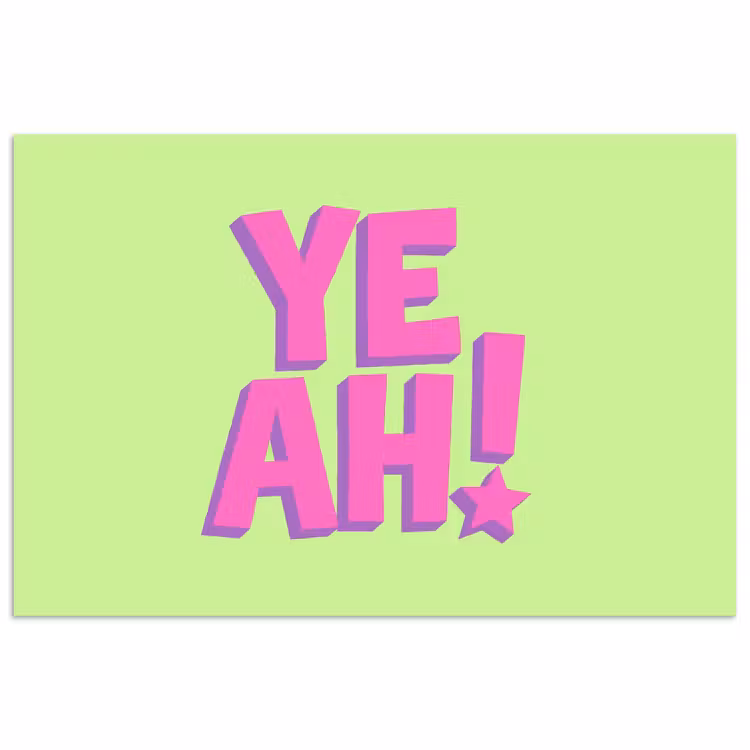 Poster - Groen - Neon - Quote — 1