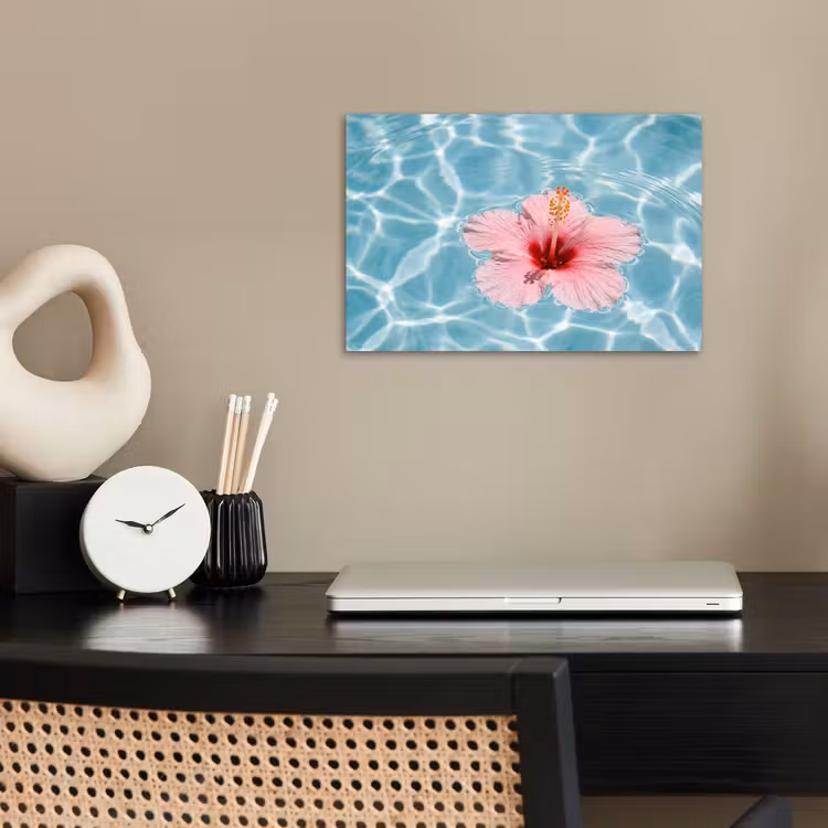 Poster - Hibiscus - Water - Roze — 2