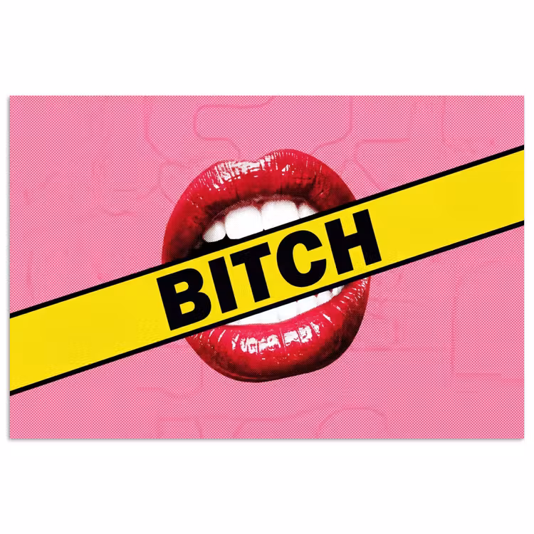 Poster - Lippen - Tekst - Kleurrijk — 1