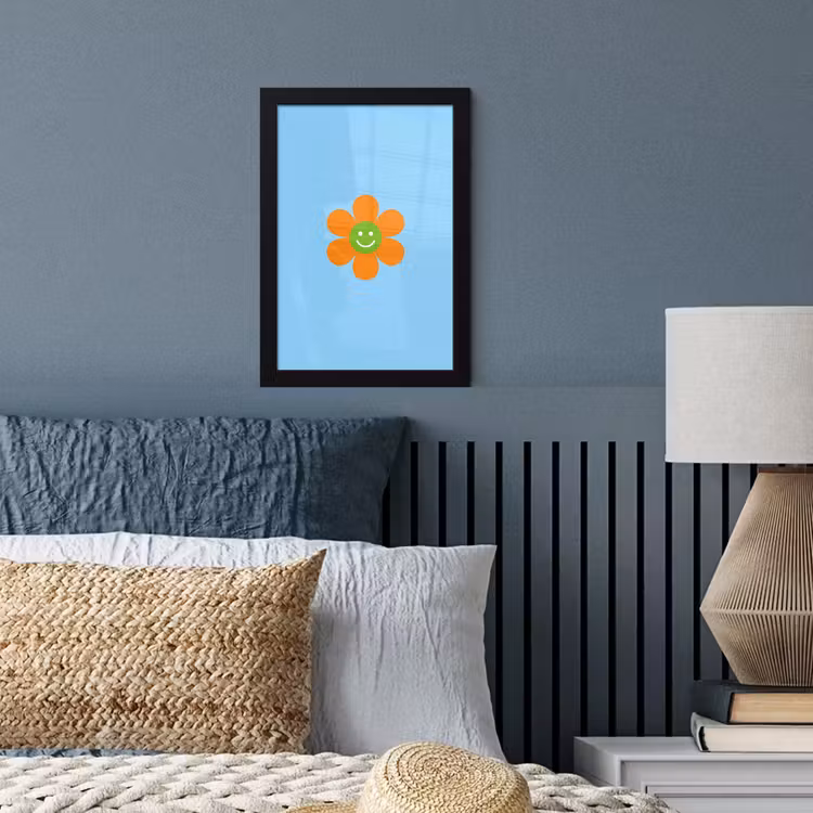 Poster met lijst - Bloem - Smiley - Kleurrijk — 4
