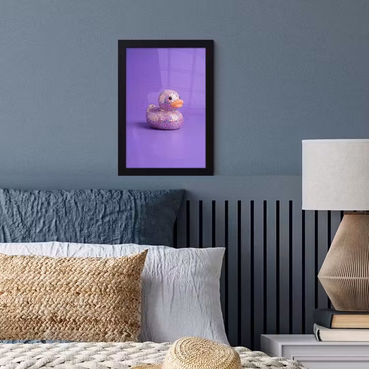 Poster met lijst - Disco - Eend - Paars — 4