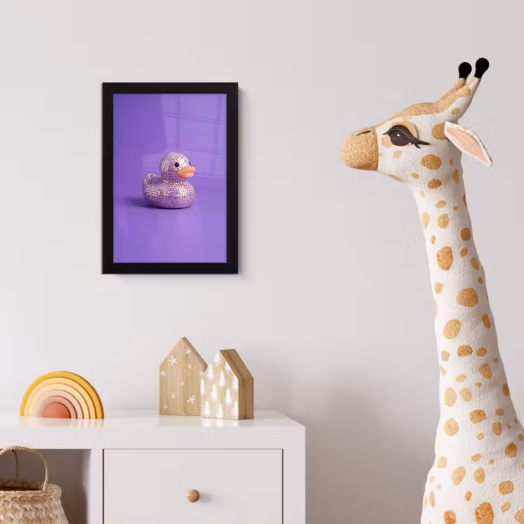 Poster met lijst - Disco - Eend - Paars — 5
