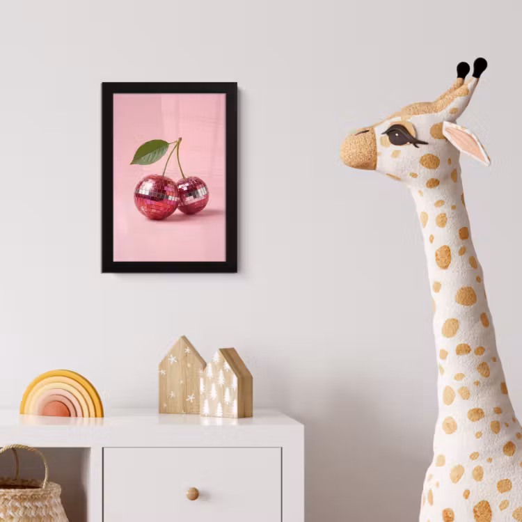 Poster met lijst - Disco - Kersen - Roze — 5