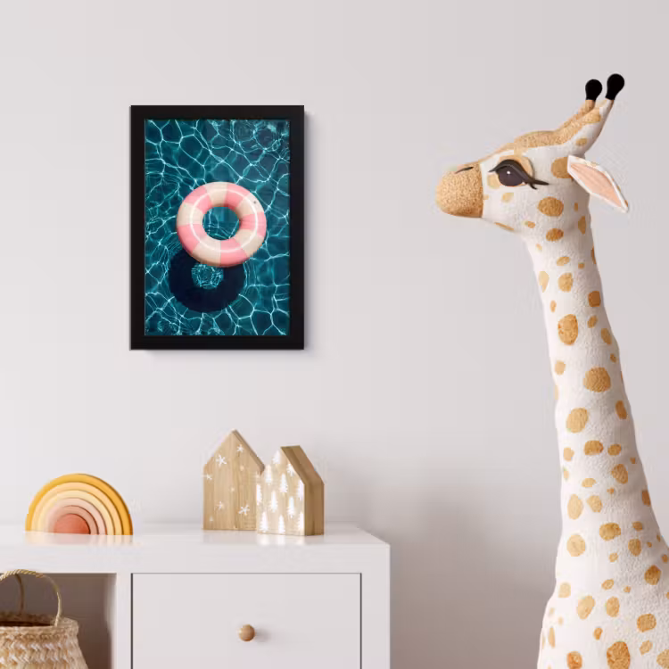 Poster met lijst - Drijvend - Zwemband - Water — 5