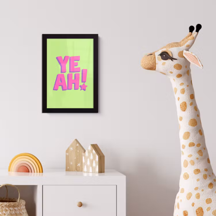 Poster met lijst - Groen - Neon - Quote — 5