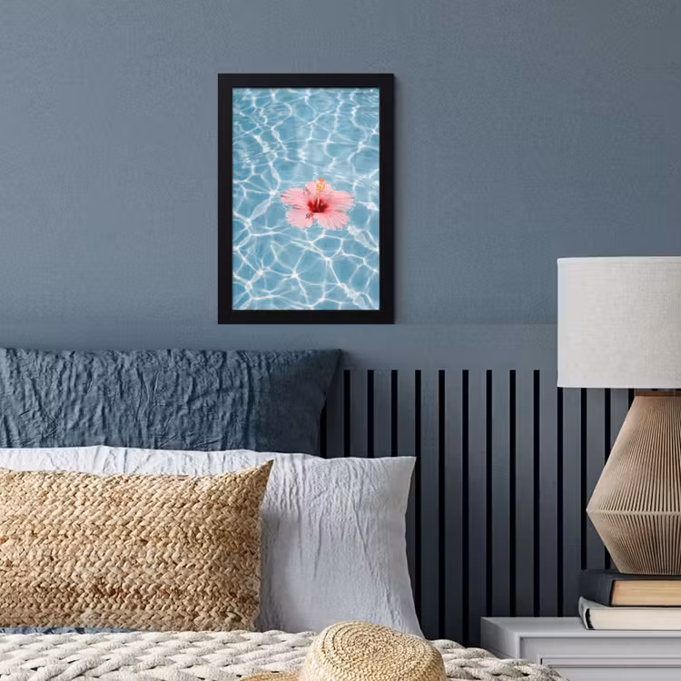 Poster met lijst - Hibiscus - Water - Roze — 4