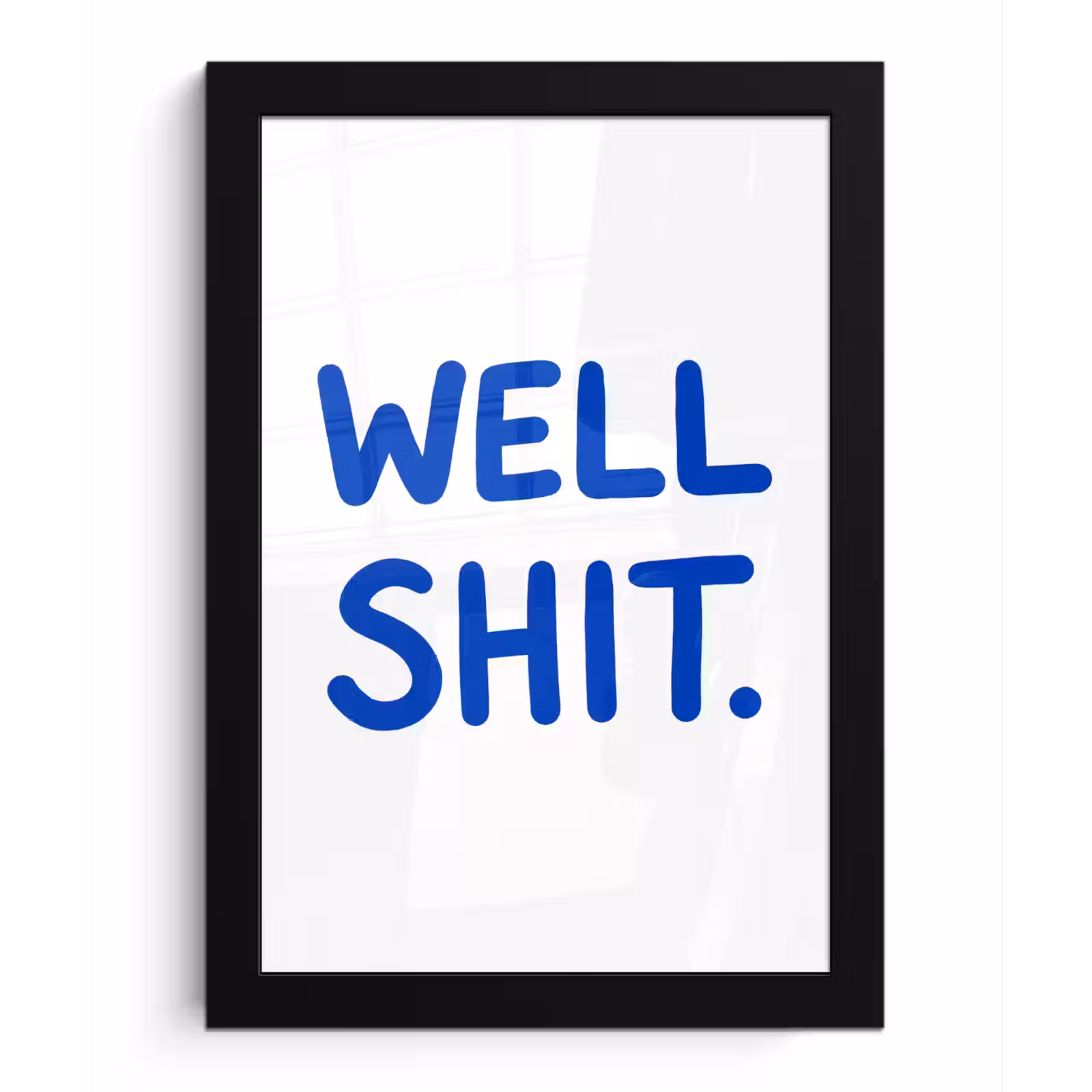 Poster met lijst - Blauw - Quote - Wit — 1